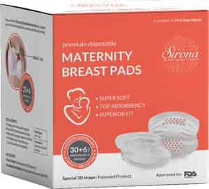Sirona Premium Disposable Maternity Breast Pads - 30 + 6 Pads