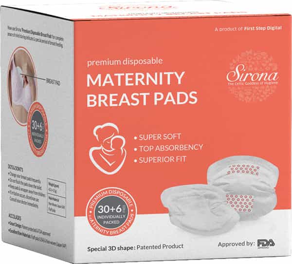 Sirona Premium Disposable Maternity Breast Pads - 30 + 6 Pads