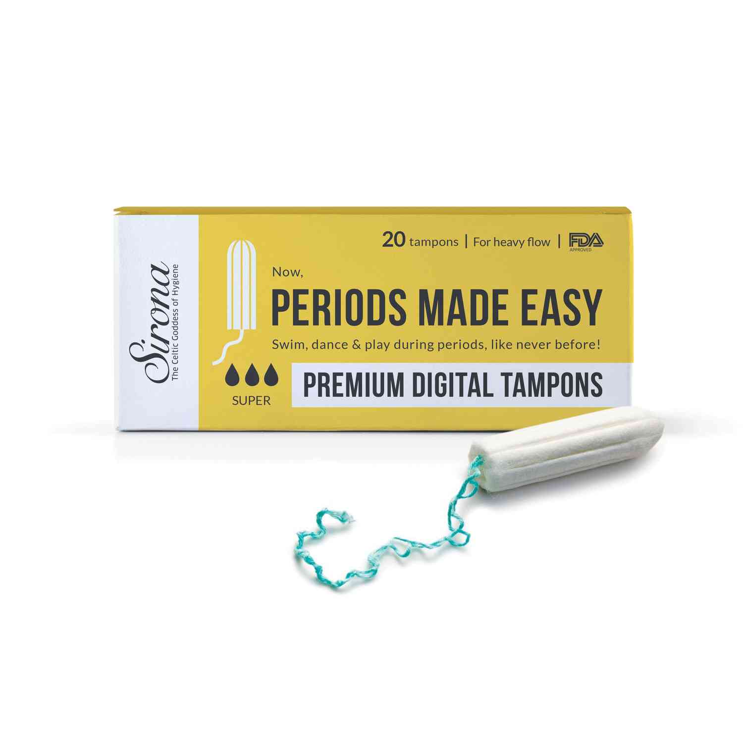Buy Sirona Premium Digital Tampon (Heavy Flow) Packet Of 20 Online