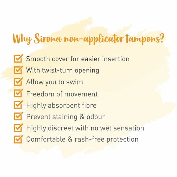 Sirona Premium Digital Tampon (Heavy Flow) Packet Of 20