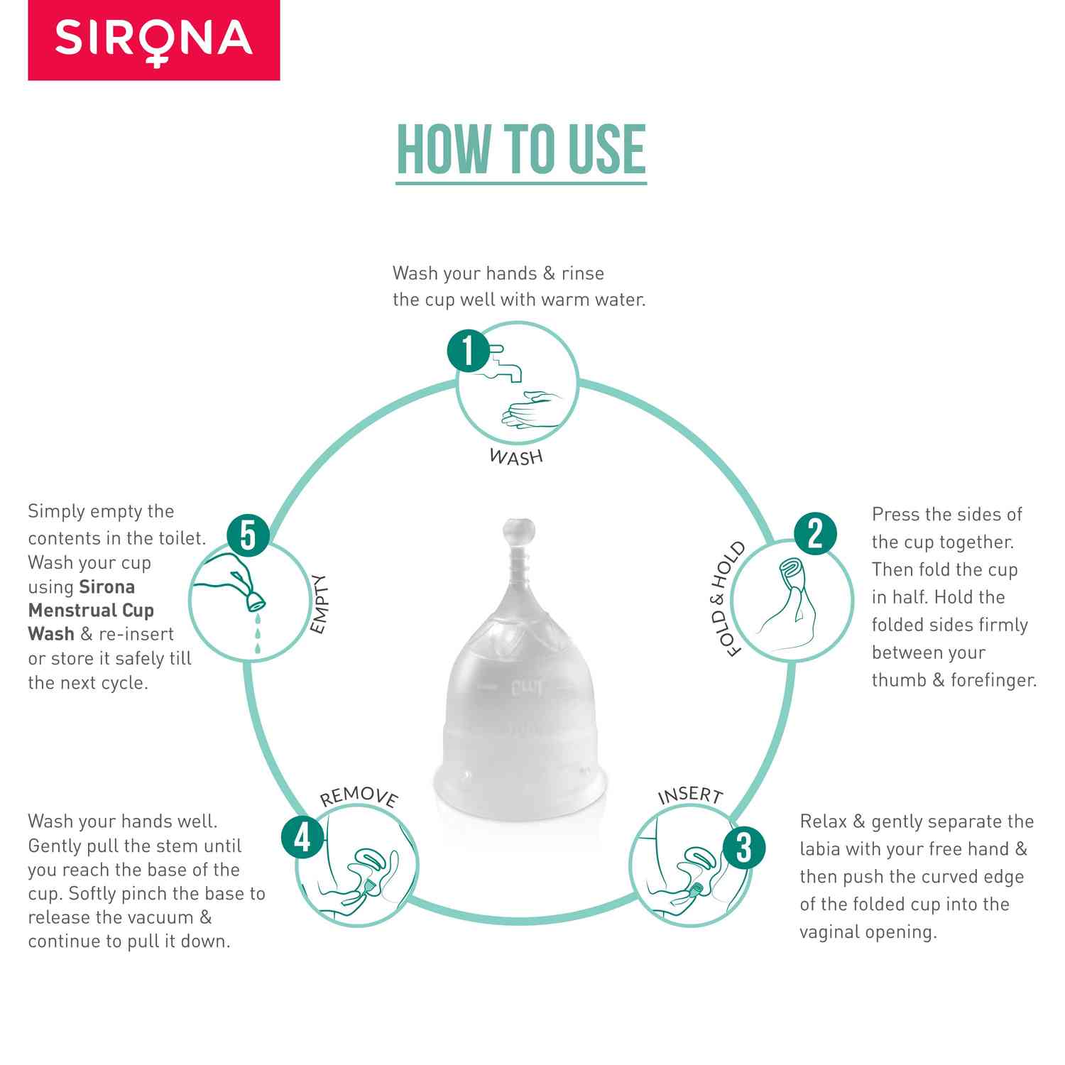 Buy Sirona Reusable Menstrual Cup With Fda Compliant Medical Grade