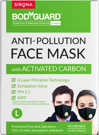 Bodyguard Reusable Activated Carbon(Large) N99 Mask