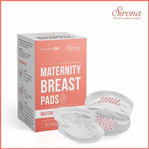 Sirona Disposable Maternity And Nursing Breast Pads For Women - 12 Pads