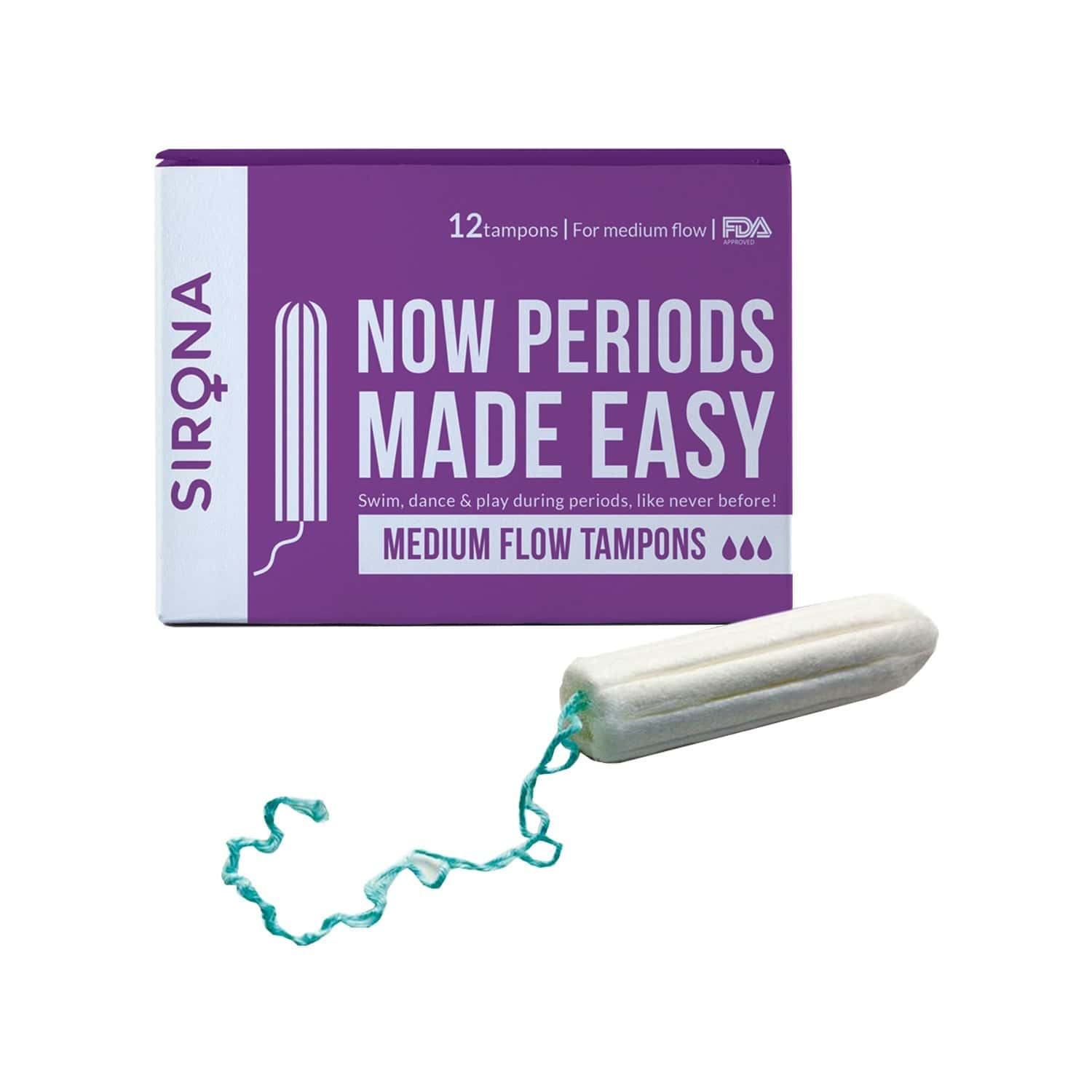 Buy Sirona Premium Digital Tampon (Medium Flow)Packet Of 12 Online