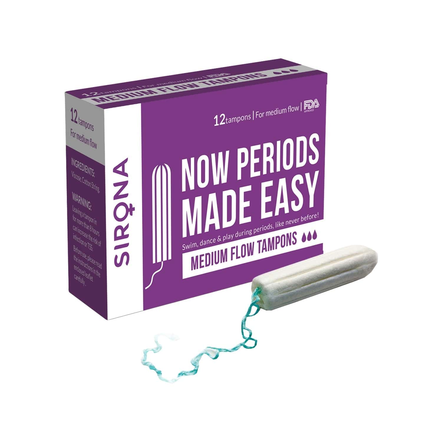 Buy Sirona Premium Digital Tampon (Medium Flow)Packet Of 12 Online