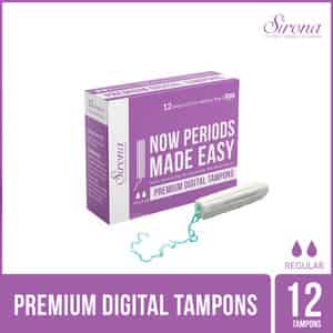 Sirona Premium Digital Tampon (regular Flow) Medium Flow - 12 Pieces