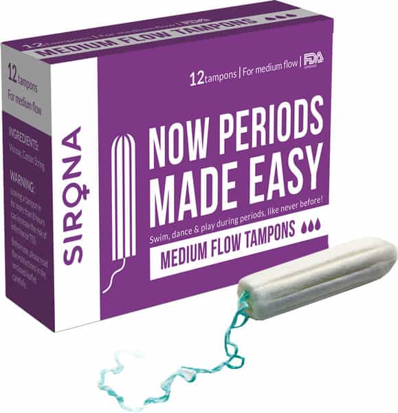 Sirona Premium Digital Tampon (Regular Flow) Medium Flow - 12 Pieces