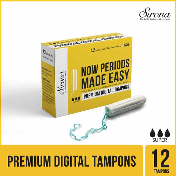 Sirona Non Applicator Tampon Heavy Flow - 12 Pieces