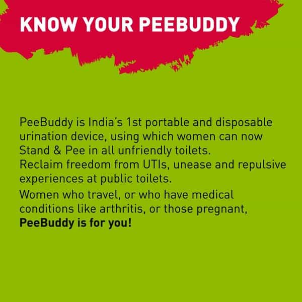 Peebuddy Stand & Pee Device For Women Helps During Arthritis Pregnancy & Road Trips - Pack Of 10