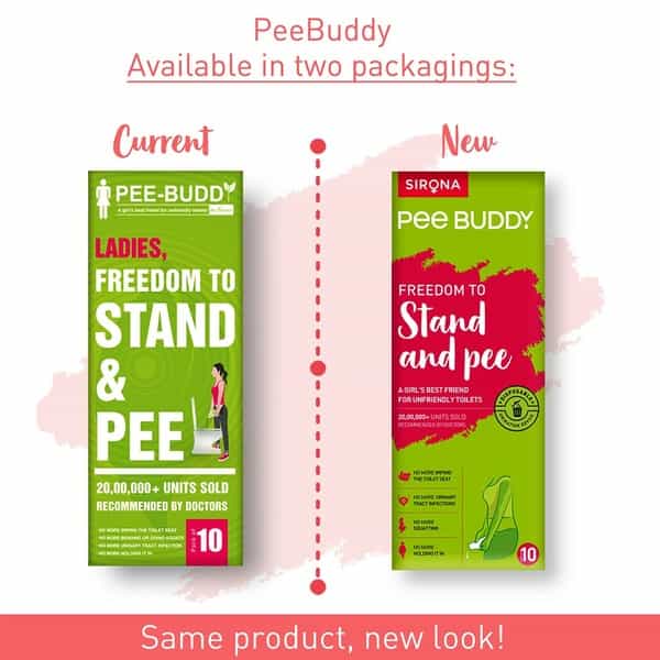 Peebuddy Stand & Pee Device For Women Helps During Arthritis Pregnancy & Road Trips - Pack Of 10