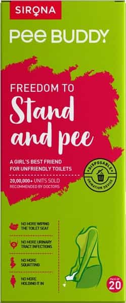 Peebuddy Stand & Pee Device For Women Helps During Arthritis Pregnancy & Road Trips - Pack Of 20