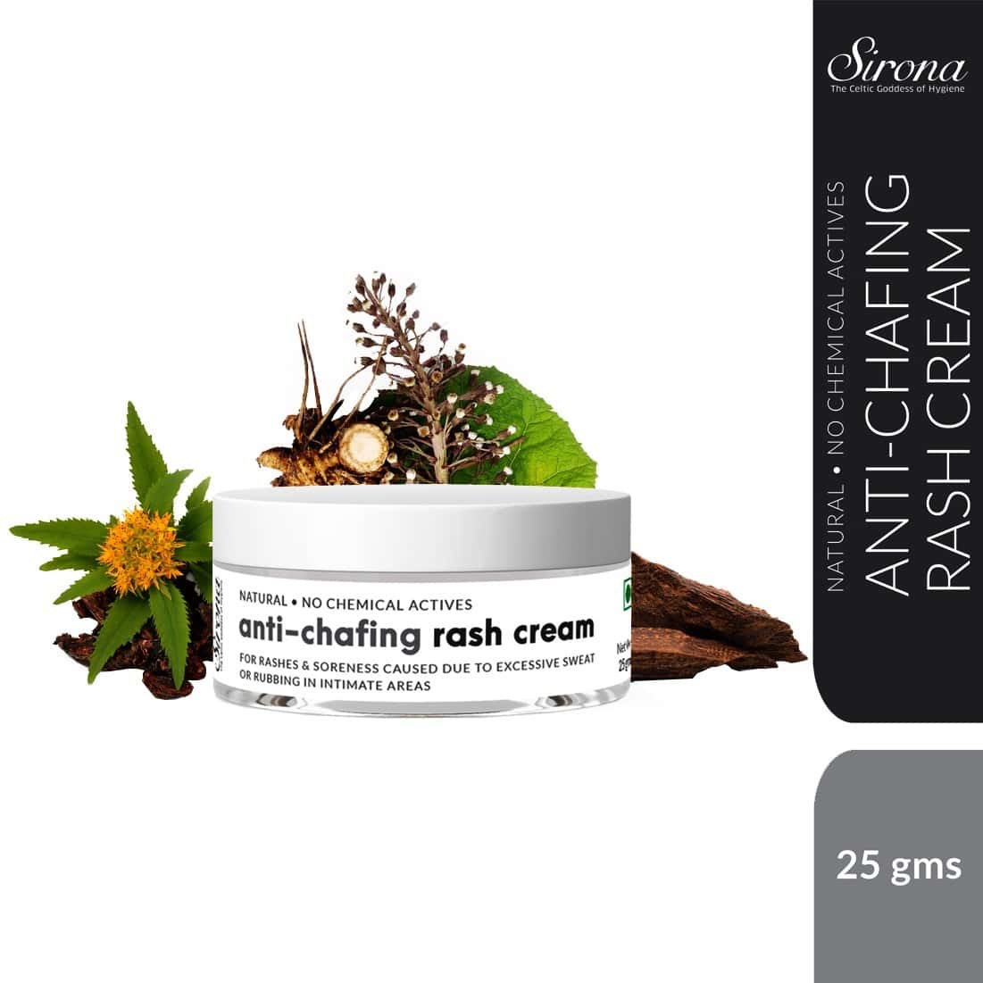 Sirona Natural Anti Chafing Rash Cream- 25 Gm