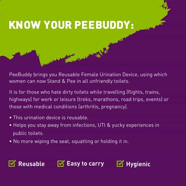 Peebuddy Stand & Pee Reusable Device For Women Helps During Arthritis Pregnancy & Trips Pack Of 1