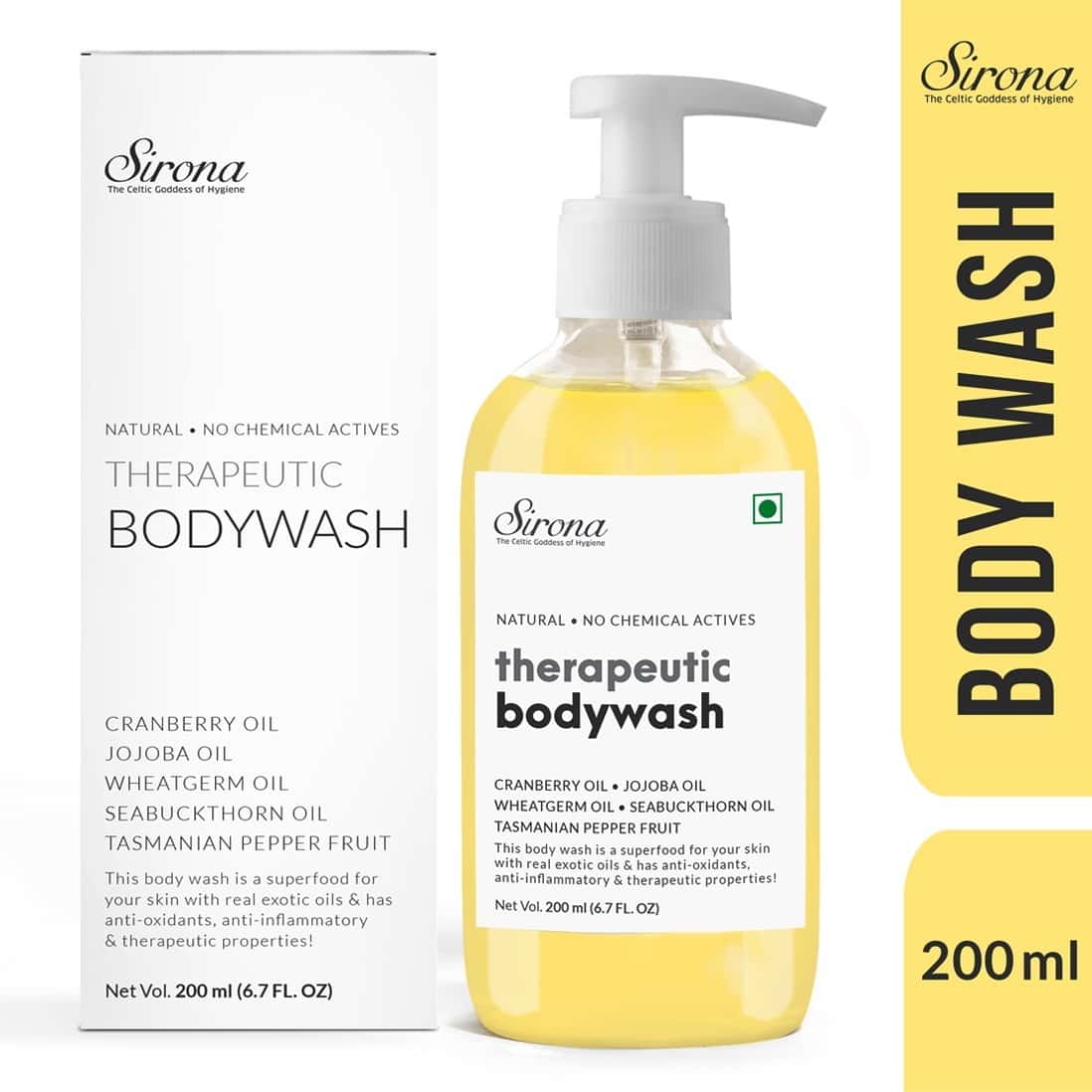 Buy SIRONA NATURAL ANTI FUNGAL THERAPEUTIC BODY WASH 200 ML Online