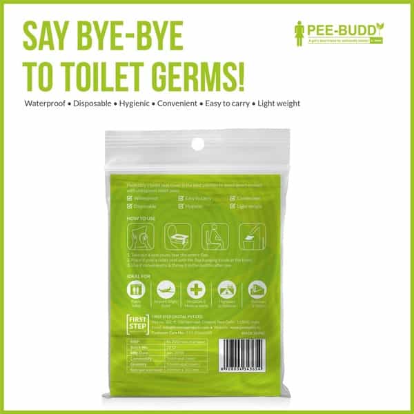 Peebuddy - Waterproof Toilet Seat Cover - 5 Toilet Sheets