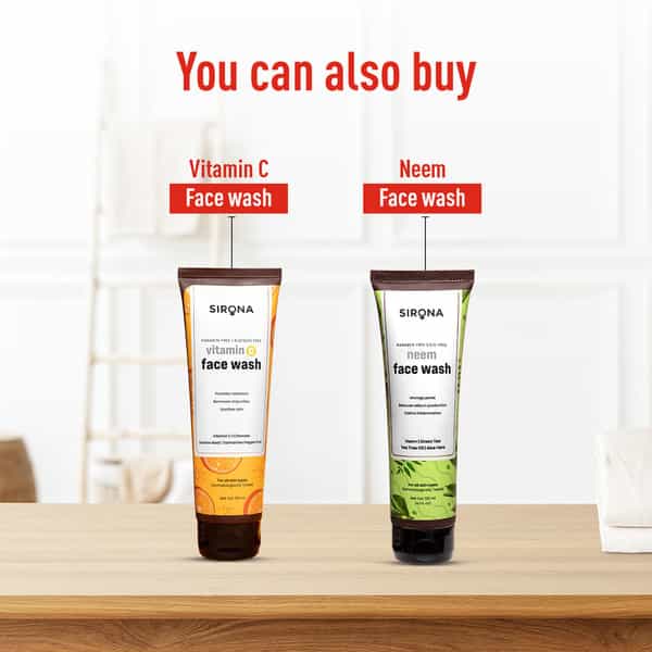 Sirona Natural Exfoliating Face Wash Facial Cleaner With Apricot & Flaxseed Extracts - 125 Ml