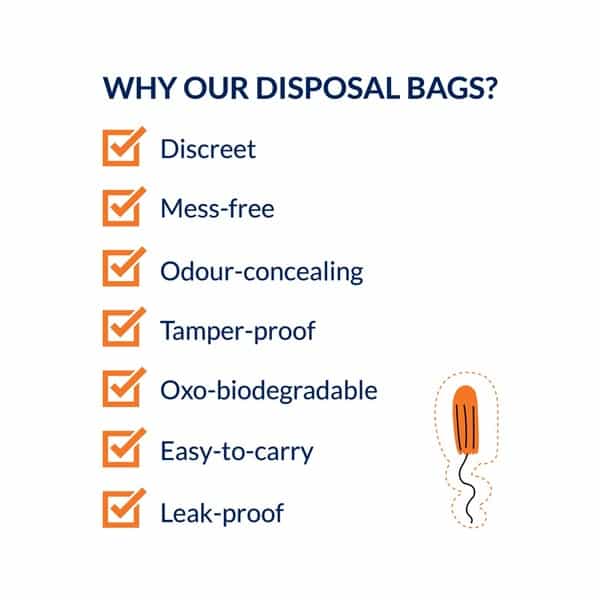 Sirona Disposal Bags For Discreet Disposal Of Tampons And Condoms - 50 Bags