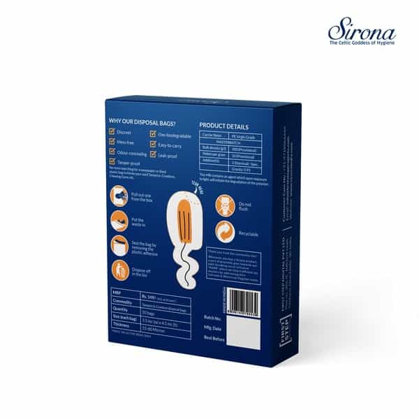 Sirona Disposal Bags For Discreet Disposal Of Tampons And Condoms - 50 Bags