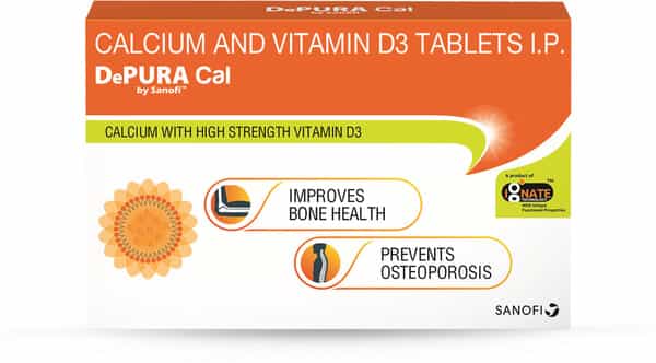 Depura Cal Calcium And Vitamin D3 1000 Iu Tablets Improves Bones Health Prevents Osteoporosis
