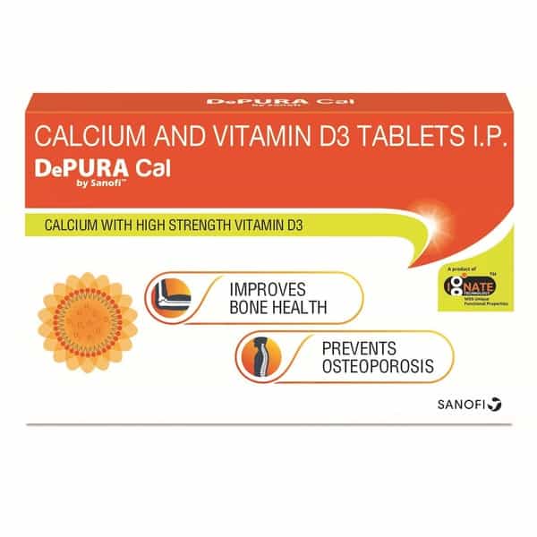 Depura Cal Calcium And Vitamin D3 1000 Iu Tablets Improves Bones Health Prevents Osteoporosis