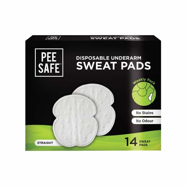 Pee Safe Disposable Straight Sweat Pads Packet Of 14 (7 Pairs)