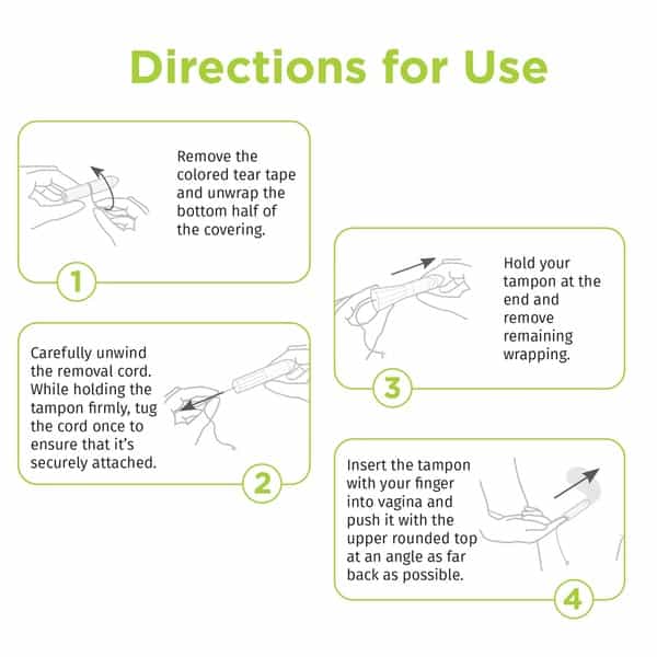 Pee Safe Organic Cotton Tampon (Regular) - 16 N