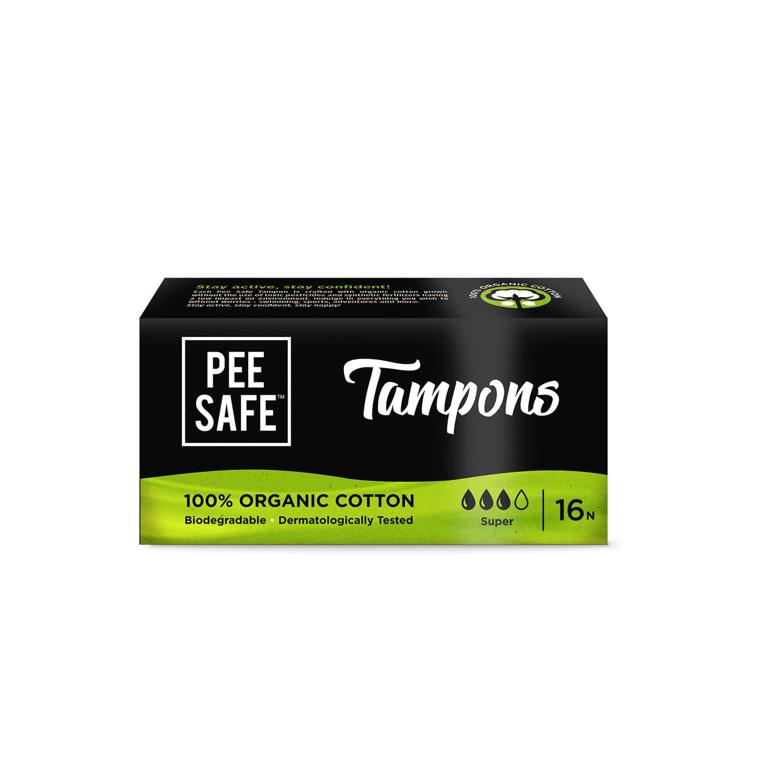 Buy Pee Safe Organic Cotton Tampon (Super) Online at flat 15 off