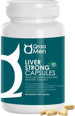 Qraa Men Liver Strong Capsules For Cleanses | Detoxifies And Purifies The Liver- 60 Capsules
