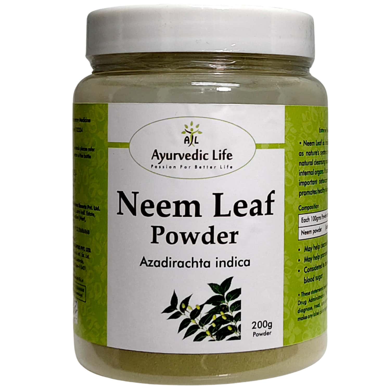 Al-ayurvedic Life Neem Powder 200 Gms Pack Of 2