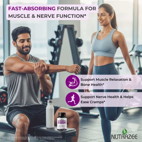 Nutrazee Magnesium Glycinate For Men & Women - 90 Capsules