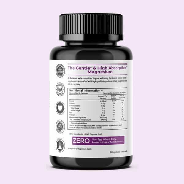 Nutrazee Magnesium Glycinate For Men & Women - 90 Capsules