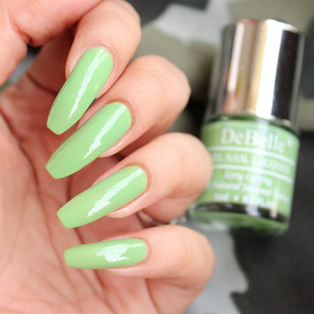 Debelle Gel Nail Lacquer Mystique Green Pastel Green Nail Polish-8ml