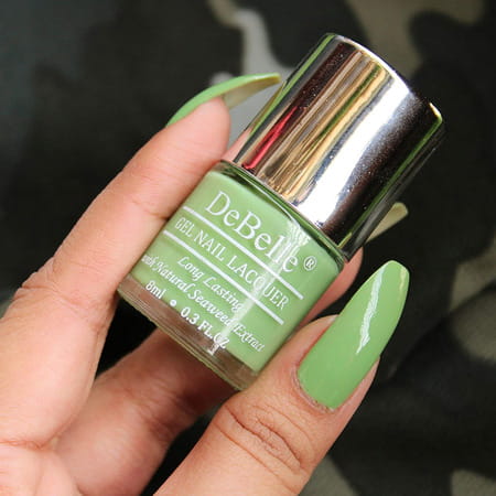 Debelle Gel Nail Lacquer Mystique Green Pastel Green Nail Polish-8ml