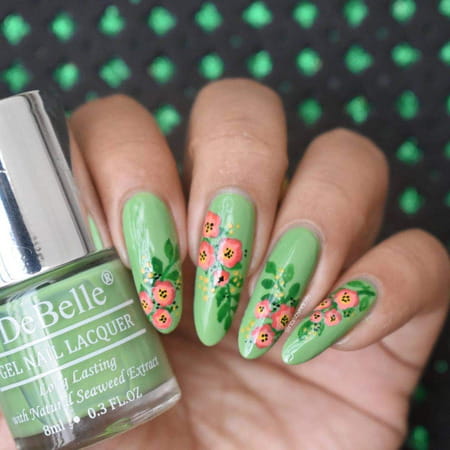 Debelle Gel Nail Lacquer Mystique Green Pastel Green Nail Polish-8ml