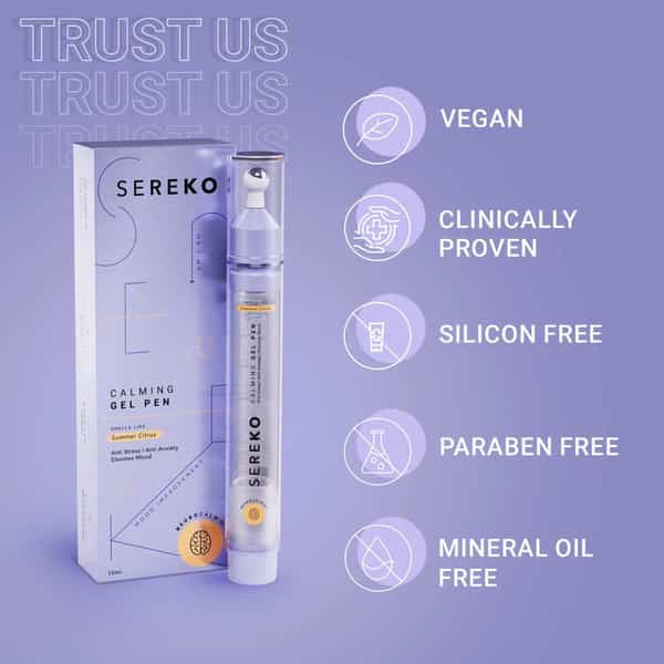 Sereko Calming Gel Pen Under Eye Cream For Reduce Dark Circles | Puffy Eye &Stress Relief 10 Ml