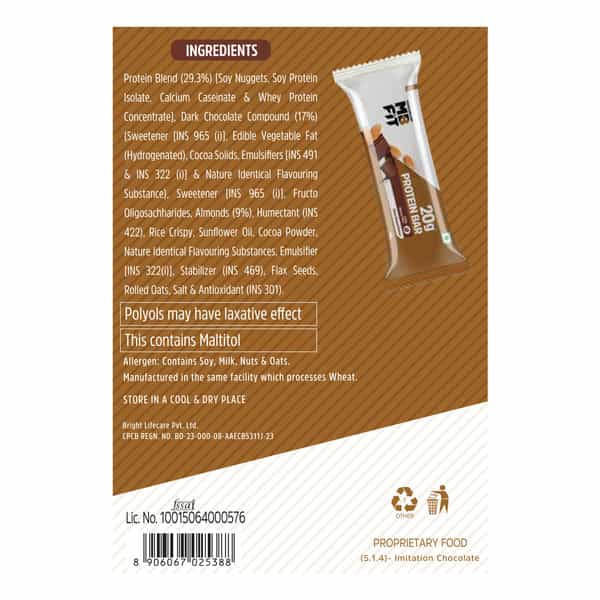 Muscleblaze 20G Protein Bar (Choco Almond | Pack Of 6) | Protein Blend