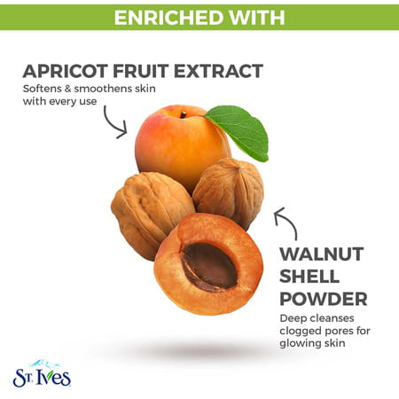 St Ives Fresh Skin Apricot Face Scrub 100% Natural Extracts Paraben Free Cruelty Free- 170gm