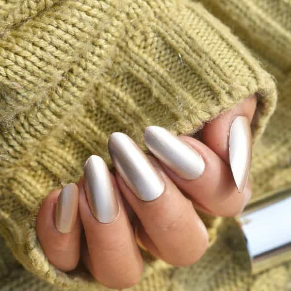 Debelle Gel Nail Polish Chrome Beige Metallic Beige Nail Polish-8Ml