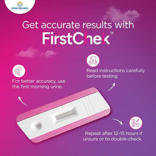 Firstchek -Pregnancy Test Kit | Single Use |Don't Stress...Firstchek | 99% Accuracy | Pack Of 8