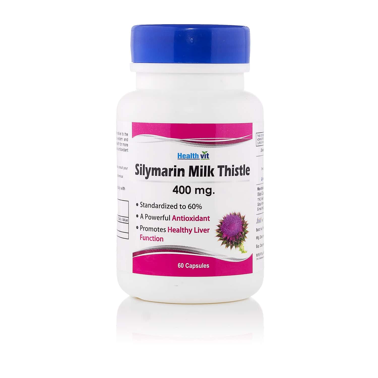 Buy Healthvit Silymarin Milk Thistle 400mg Multivitamin Capsules Bottle