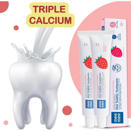 Meemee Fluoride-Free Toothpaste | Strawberry Toothpaste (140 G | Pack Of 2)
