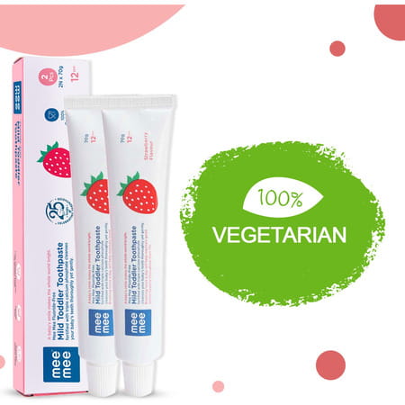 Meemee Fluoride-Free Toothpaste | Strawberry Toothpaste (140 G | Pack Of 2)