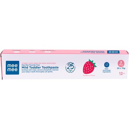 Meemee Fluoride-Free Toothpaste | Strawberry Toothpaste (140 G | Pack Of 2)