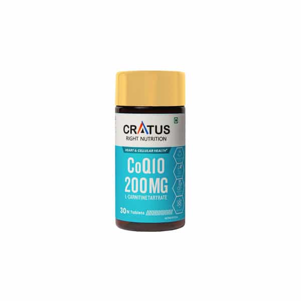 Cratus Nutrition Coq10 Tablets For Heart Health & Cellular Energy Support Formulated 30 Tablets