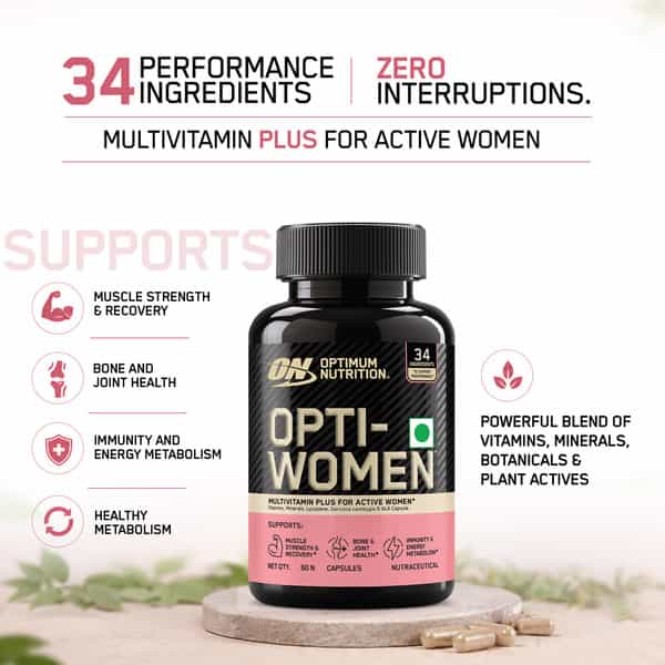 Optimum Nutrition (On) Opti-Women Multivitamin Plus For Women | 60 Capsules