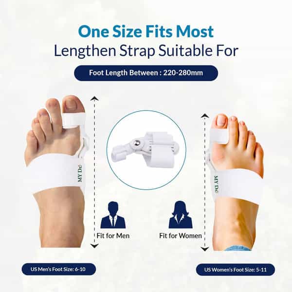My Dr. Bunion Splint With - Toe Straightener Bunion Corrector For Men And Women. With Toe Pack Of 2
