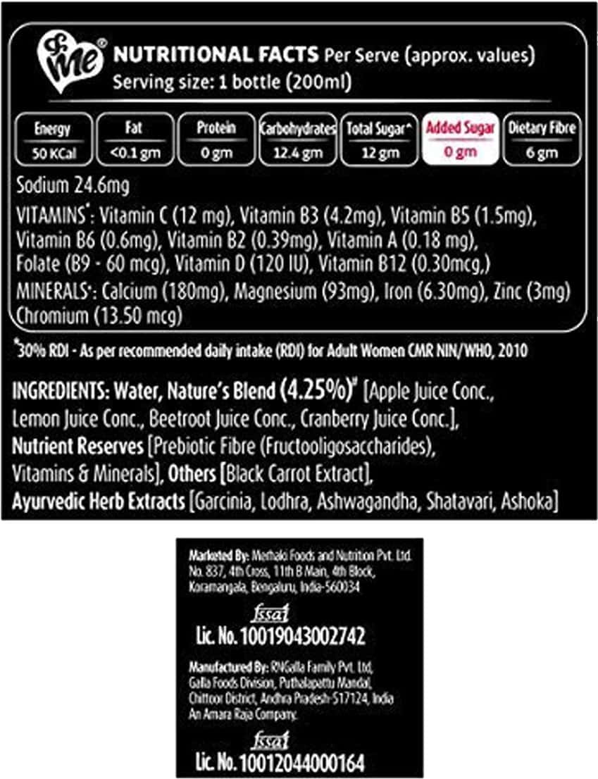 Buy &ME PCOS PCOD CRANBERRY WOMEN DRINK 200 ML Online & Get Upto 60