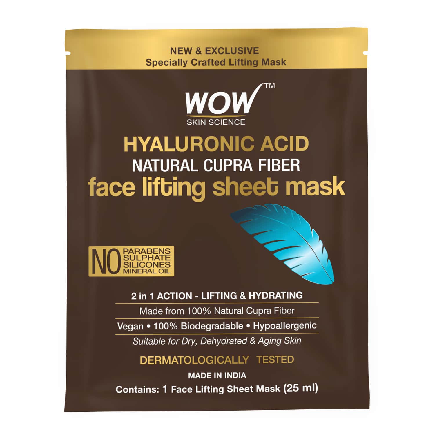 Wow Skin Science Hyaluronic Acid Cupra Face Lifting Mask Sheet 25 Ml