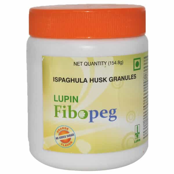 Lupin Fibopeg Orange Flavour Sugar Free Jar Of 154.8Gm Granules