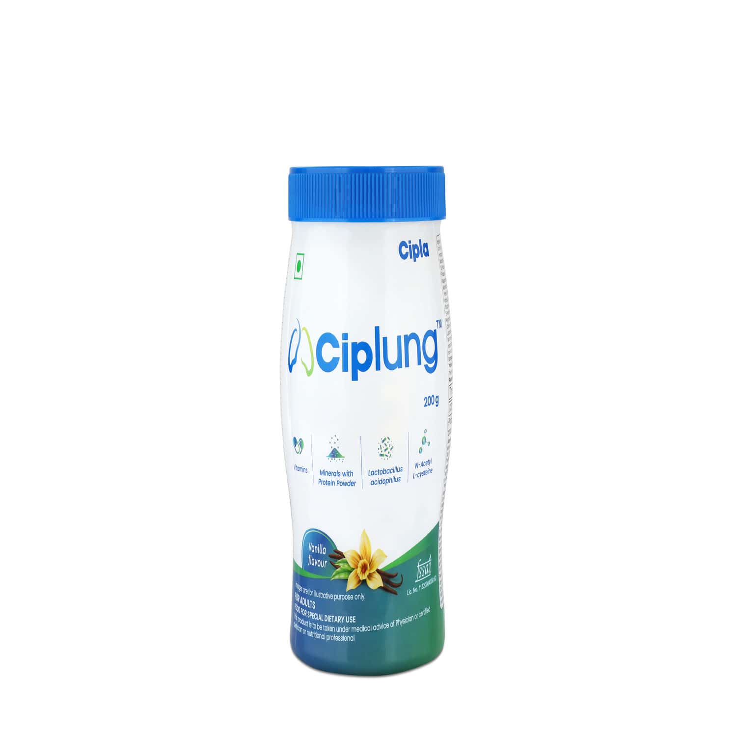Ciplung Vanilla Flavour Protein Powder Bottle 200gm